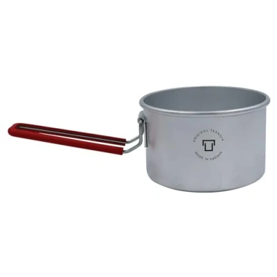 Image of TRANGIA T Cup with Red Handle Multi Functional Mug, Cup, Saucepan Great for Ultralite Backpacking