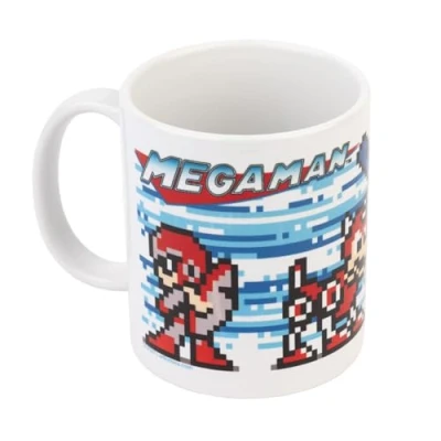 Image of Grupo Erik Mega Man Ceramic Mug 35 cl / 350 ml 11.8 oz 3.74 x 3.15 inches 9.5 8 cm Coffee Tea Cool Gifts Gamer Gaming Desk Accessories