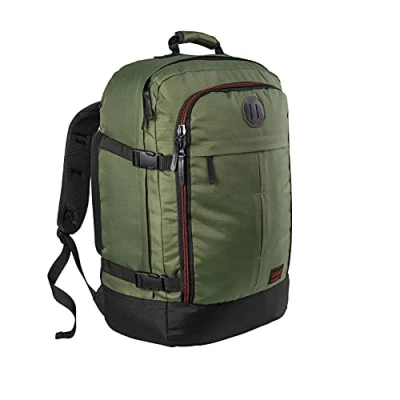 Image of Cabin Max Metz 55x40x20 cm Backpack Carry On Bag Travel Ryanair Bags 55 x 40 20 (Recycled rPET Vintage Khaki 44L)