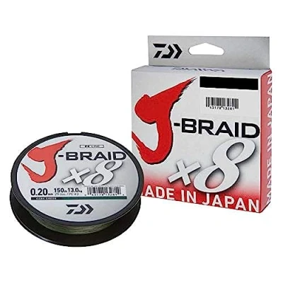 Image of Daiwa J Braid X8 0.35mm 36kg 300m d. green Braided fishing line