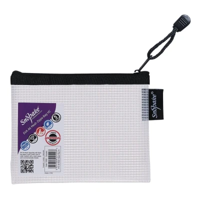 Image of Snopake A6 High Capacity EVA Mesh Zippa Bag [Pack of 3] 150 x 120 mm Transparent/Black [15856]