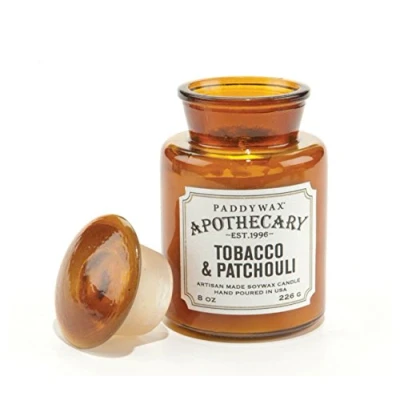 Image of Paddywax Apothecary Tobacco &amp; Patchouli Scented Jar Candle 8oz