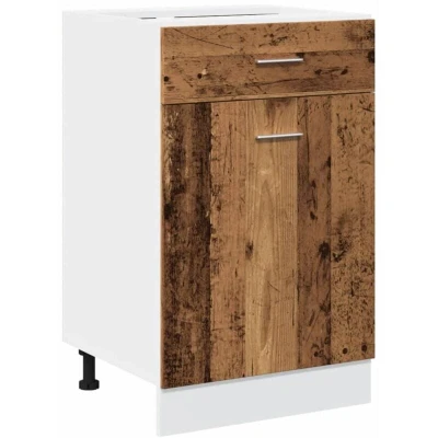 Image of vidaXL Drawer Bottom Cabinet Lyon Old Wood 50x46x81.5 cm Engineered