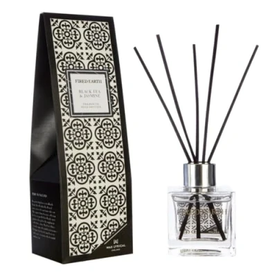 Image of Fired Earth by Wax Lyrical Reed Diffuser 100ml Black Tea &amp; Jasmine
