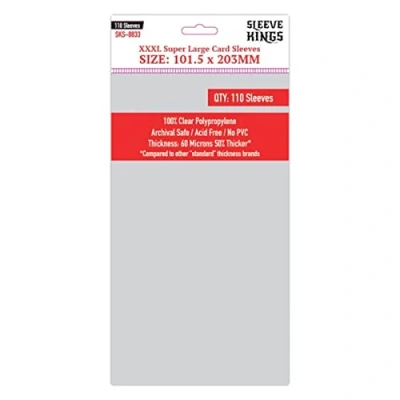 Image of Premium Card Sleeves XXXL Super Large (101.5mm x 203mm) 110 per Pack