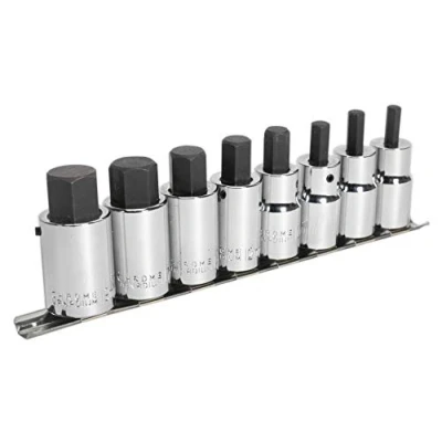 Image of Sealey Premier Hex Socket Bit Set 8pc 1/2&quot;Sq Drive Metric