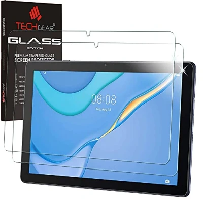 Image of TECHGEAR Glass Edition [2 Pack] Screen Protectors for Huawei MatePad T10 9.7&quot; &amp; T10s 10.1&quot;, Genuine Tempered [9H Toughness] [HD Clarity] [Scratch Resistant] [No Bubble]