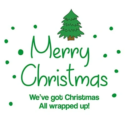 Image of Vinyl Concept Merry Christmas Shop Window Stickers Festive Xmas Tree Sign Display Decal B93