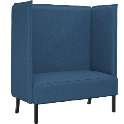 Image of vidaXL Highback Sofa Blue 109x56x121 cm Fabric
