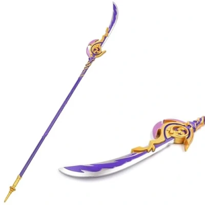 Image of PuPLum Cosplay Prop Replica Genshin Impact Staff Raiden Shogun Engulfing Lightning Polearm PU Foam