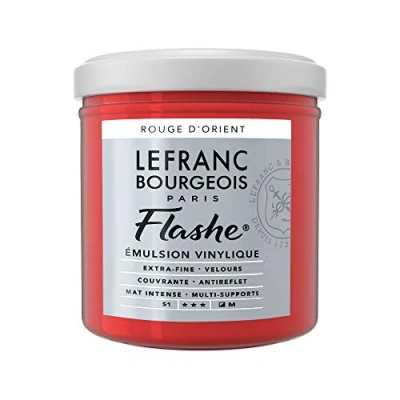 Image of Lefranc Bourgeois Acrylic Vinyl Emulsion, Oriental Red, 125ml Tube Vinylfarbe
