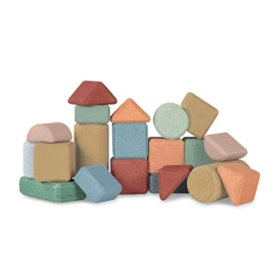 Image of Korko Cork Building Block Set Quiet, Colourful, Safe and Full of Love for the Environment (Pack 20)