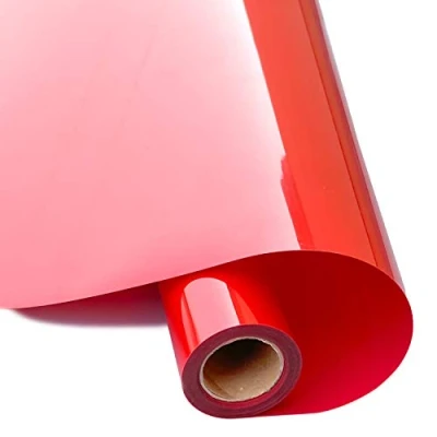 Image of Mauts Heat Transfer Vinyl Roll, Red Paper, Permanent Adhesive HTV Iron On Vinyl, Backed Roll for DIY T Shirts, Hat, Clothing, Birthdays, Silhouette Cameo, Letters，12IN x 10FT