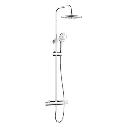 Image of Bristan BUZ2 SHXDIVCTFF C Buzz Safetouch Rigid Riser Bar Mixer Shower, Chrome