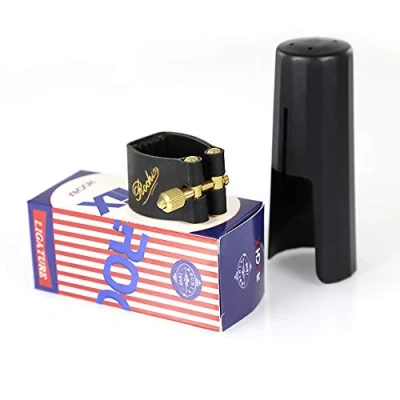 Image of Rochix Leather Ligature and Plastic Cap for Tenor Saxophone Sax