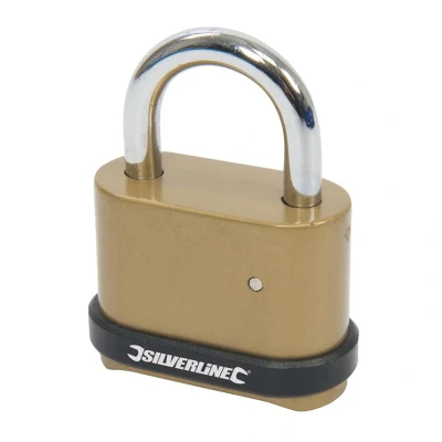 Image of Silverline Zinc Alloy Combination Padlock 4 Digit 50mm
