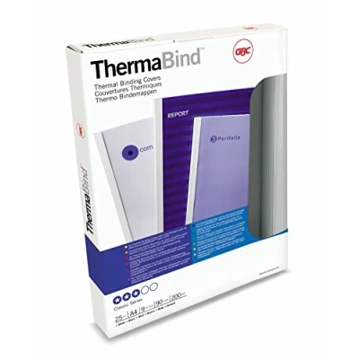Image of GBC 3 mm Standard Thermal Binding Cover A4 Pack of 25, White