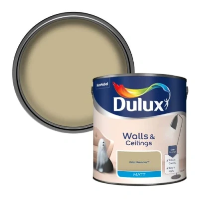 Image of Dulux Walls &amp; Ceilings Matt Emulsion Paint Wild Wonder 2.5L