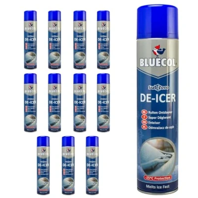 Image of Bluecol BLD600 Sub Zero De Icer Aerosol Fast Ice Melt 600ml x 12