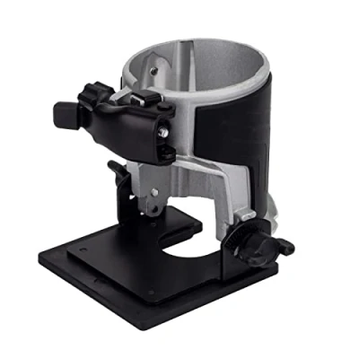 Image of JCB Inclined Router Base for Use with 18v Router, Aluminium Base, Non Slip Body Grip, Adjustable Tilt Range 30 to 45 Degree, 8mm Socket Wrench, 3 Year Warranty