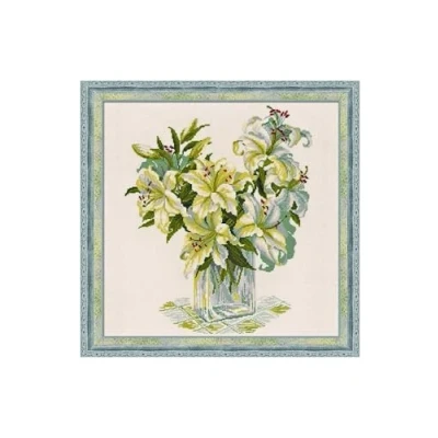 Image of Riolis Cross Stitch Kit 1169 White Lillies