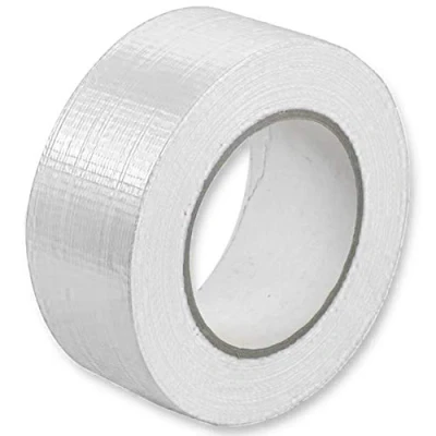 Image of Right Pack 1 x Premium Roll White Duct Tape 48mm 50m (2), Strong Heavy Duty Waterproof Cloth Gaffer Gaffa Book Binding Indoor Outdoor