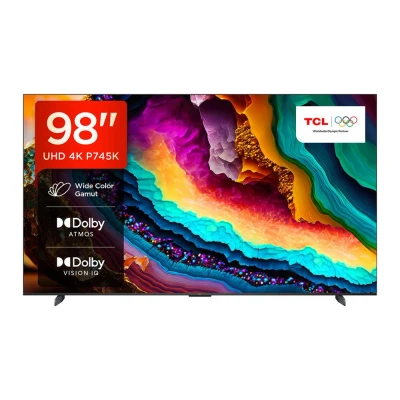 Image of TCL 98P745K 98 inch 4K Television, WCG, UHD, HDR PRO, 144Hz, Motion Clarity Dolby Vision IQ, Atmos, AIPQ, Game master Pro 2.0, Smart TV Powered by Google TV, works with Alexa