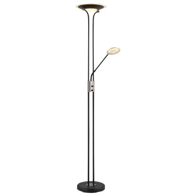 Image of Tamika Mother &amp; Child Lamp Matt Black Satined Glass Shade LED Dimmable 3000K