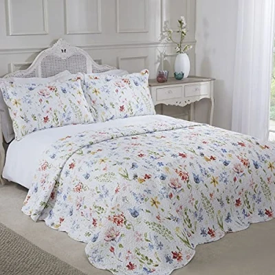 Image of Emma Barclay Spring Quilted Patchwork Bedspread Set Single