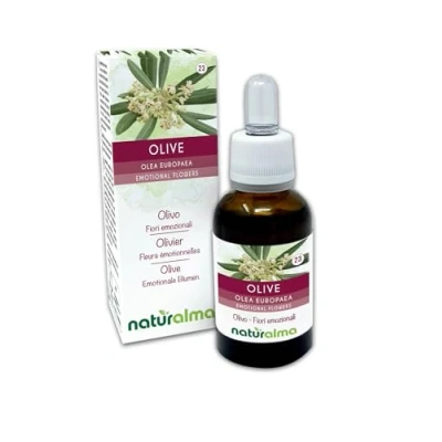 Image of Olive (Olea europaea) Naturalma Bach Flowers Drops 30 ml Alcohol Free Liquid Extract Flower essences Vegan and Without