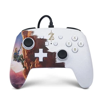 Image of PowerA Enhanced Wired Controller for Nintendo Switch and Oled Model, Advance Gaming Buttons, 3.5mm Stereo Jack Anti Friction Rings, Officially Licensed: Hero&#039;s Ascent
