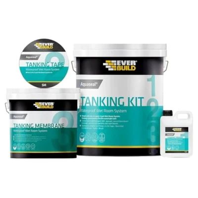 Image of Everbuild Aquaseal Wet Room System Flexible Waterproof Easy To Apply Internal And External Standard Kit