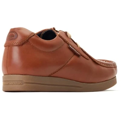 Image of Base London Event Dark Tan Leather Mens Shoes Standard Fit 10 UK