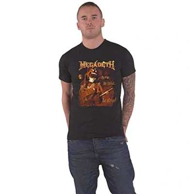Image of Megadeth T Shirt SFSGSW Tonal Glitch Band Logo Official Mens Black L