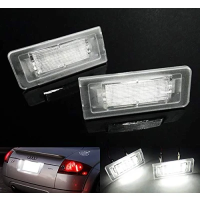 Image of RZG 2x LED Licence Number Plate Light White Canbus For 1998 2006 TT MK I 8N