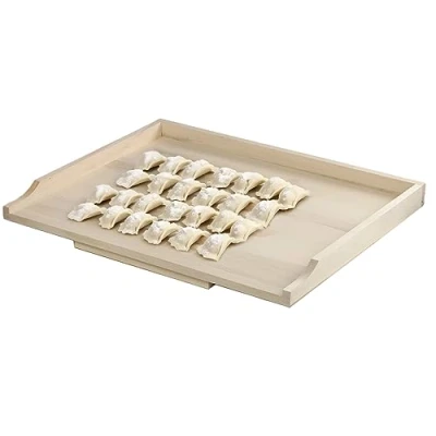 Image of KADAX Pasta Board, Wooden Baking Board Made of Poplar Wood, Dough with Stop Bars, Traditional for Pasta, Cakes, Dumplings (One Sided, 60 x 80 cm)