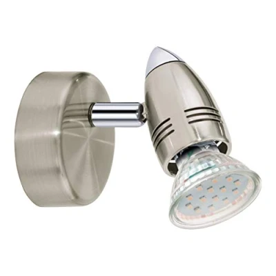 Image of Eglo Lighting Magnum 1 Light Spotlight with Chrome and Satin Nickel Finish, GU10