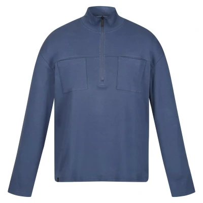 Image of Regatta Mens Ferdo Fleece Top (Dark Denim) Blue Cotton Size 2XL