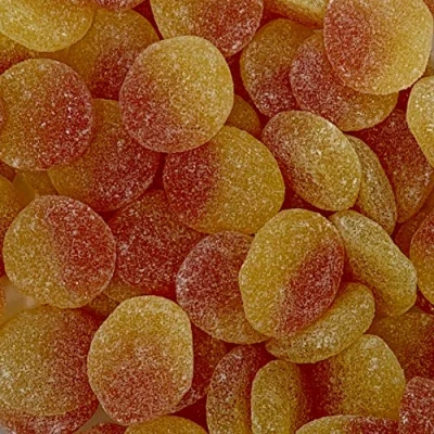 Image of Fizzy Peaches 700g Re Sealable Pouch by The Gourmet Sweet Company