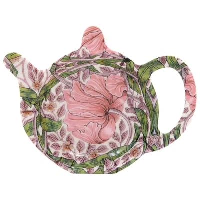 Image of William Morris&#039; Pimpernel Design Melamine Tea Bag Coaster Tidy