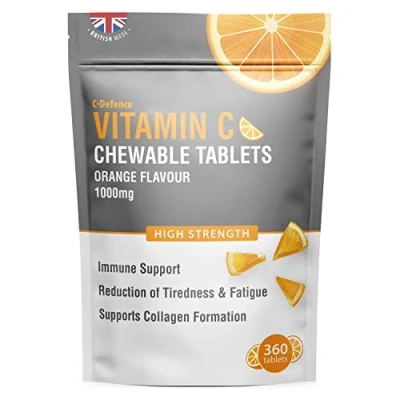 Image of Vitamin C 1000mg Chewable 360 Tablets Supports Immune Health and Helps Fight Colds Reduce Tiredness Fatigue