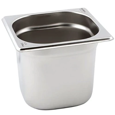 Image of Utopia Stainless Steel Gastronorms, F70005 000000 B01006, GN 1/6 Pan 15cm Deep (Box of 6)