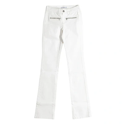 Image of Zapa Womens Long trousers with straight cut hems AJEA14 A354 woman White Cotton Size EU 25