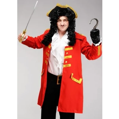 Image of Adult Mens Captain Hook Style Pirate Costume (Large (42 44 chest))