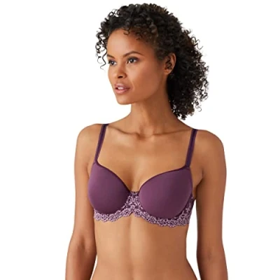 Image of Wacoal Embrace Lace Contour Bra Italian Plum/Valerian Purple 36B