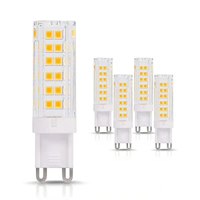 Image of ZFQ G9 LED Bulbs 7W, Warm White 3000k, Light Bulb, Equivalent to 70W Halogen Bulbs, No Flicker, Non Dimmable, Energy Saving 700LM, AC220 240V, 5 Packs