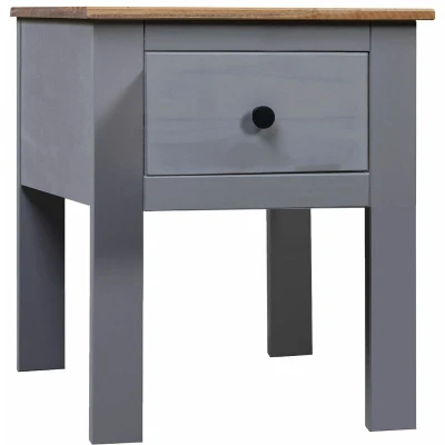 Image of vidaXL Bedside Cabinet Grey 46x40x57 cm Pine Panama Range