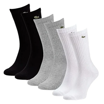 Image of Lacoste Sport RA4182 Socks, Argent Chine/Blanc Noir, 39/42