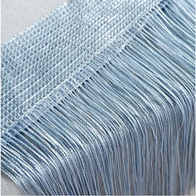 Image of Door String Curtain, Wall Panel Fringe Window Room Divider Blind, Home Patio Bedroom Decorative Tassel Screen Ribbon Strings Strip Silver Thread for Wedding Coffee Parts Party Events (Grey)