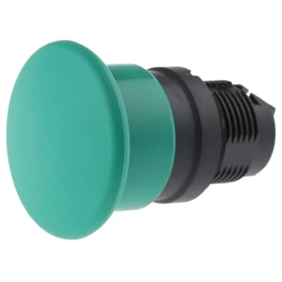 Image of Schneider Electric, Harmony, ZB5AC3, Mushroom push button head Ø40, plastic, green, Ø22, spring return